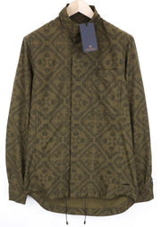 SCOTCH & SODA Ams Couture Men's Jacket S Green Cotton Blend Pattern Lightweight
