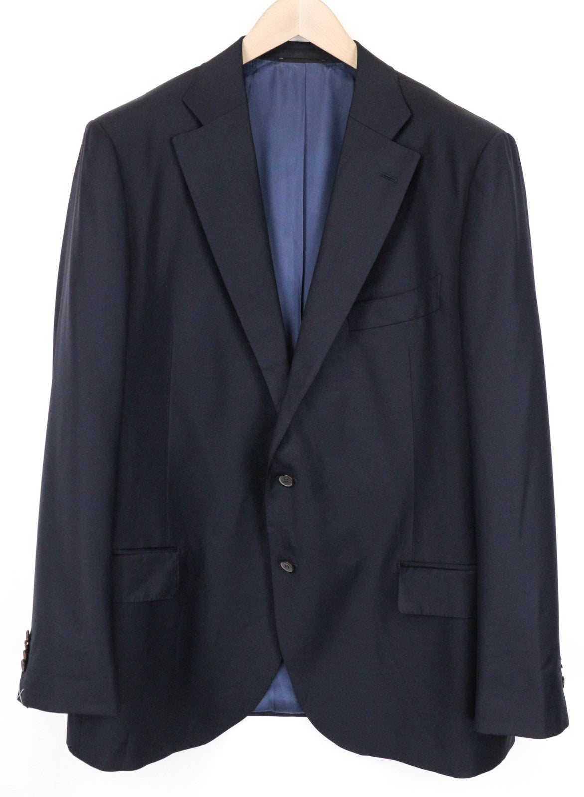 SUITSUPPLY Lazio Men's Suit UK52R Navy Blue Pure Wool 2 Piece Slim Single-Breast