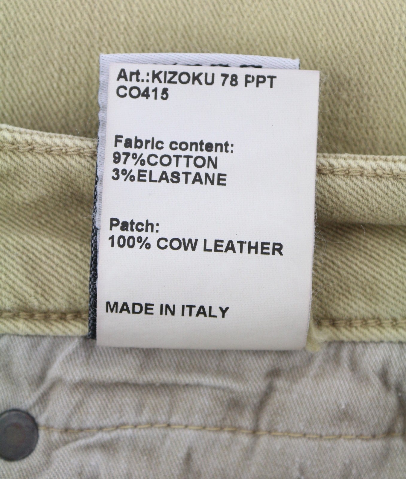 R13 berniukiški tiesūs moteriški džinsai, 31 chaki spalvos, tamprūs, išblukę, trumpinti iki kulkšnių, rekomenduojama kaina – 699 € 