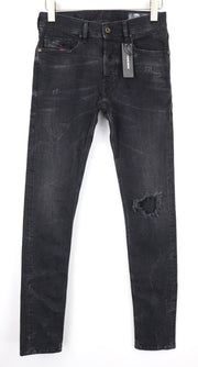 DIESEL Tepphar 069DV vyriški džinsai W28/L34 juodi, ploni, morkų spalvos, tamprūs, džinsai 