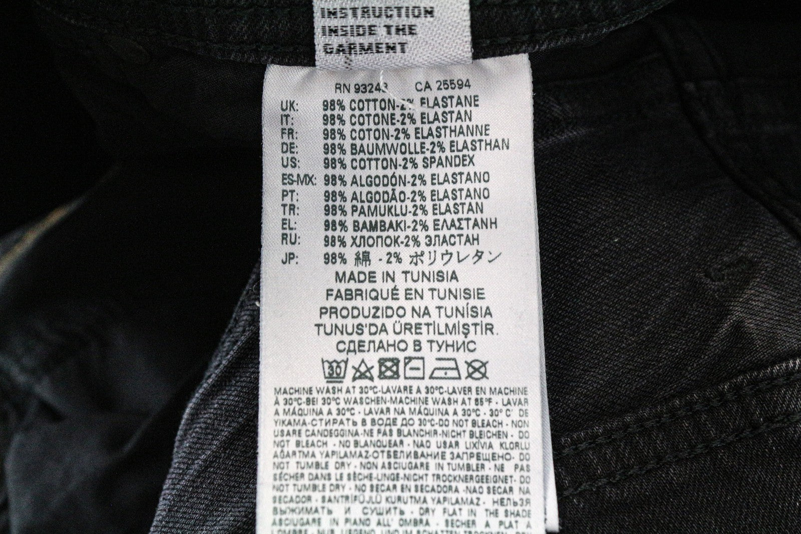 DIESEL Tepphar 069DV vyriški džinsai W28/L34 juodi, ploni, morkų spalvos, tamprūs, džinsai 