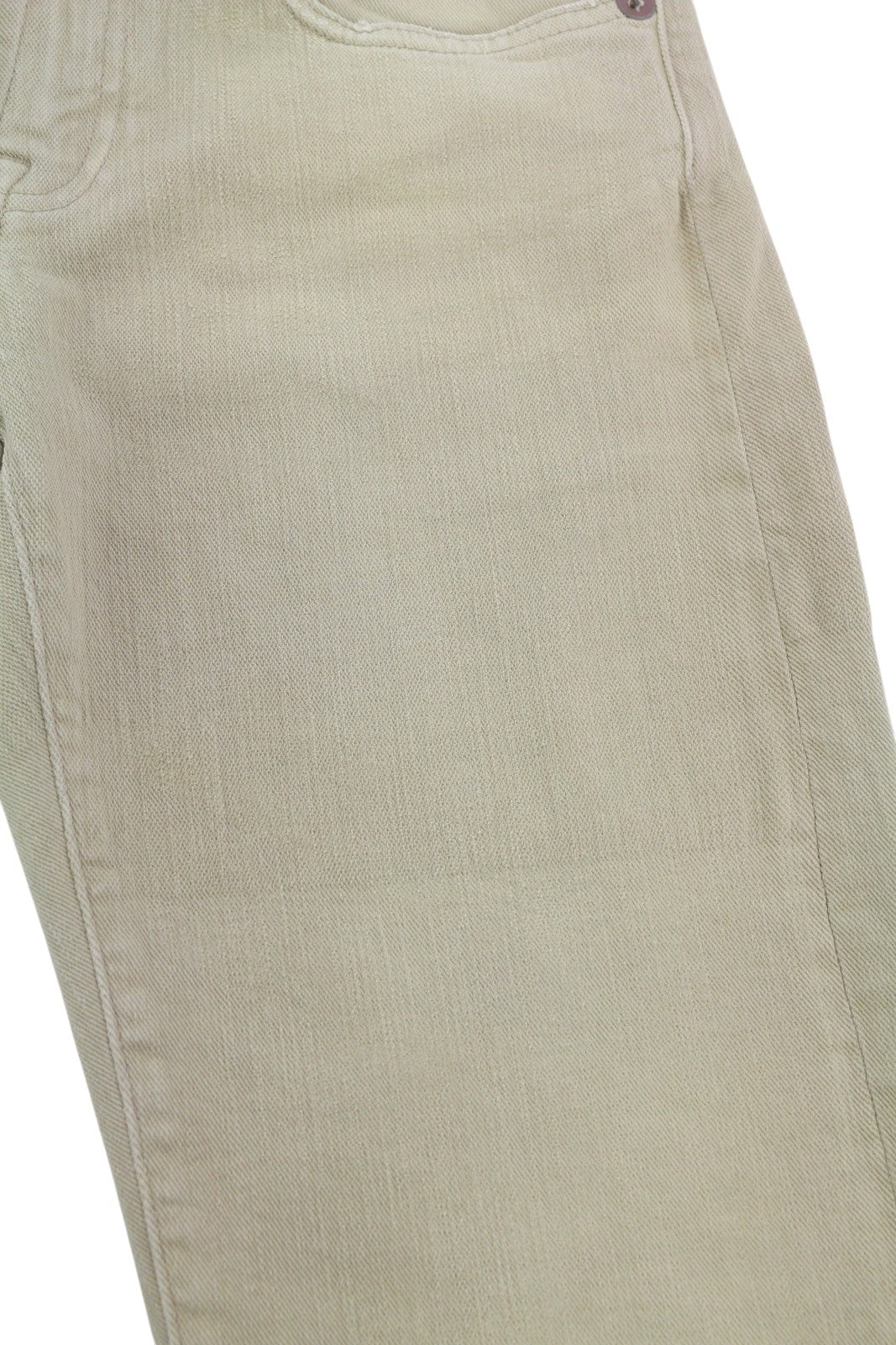 R13 berniukiški tiesūs moteriški džinsai, 27 chaki spalvos, tamprūs, išblukę, trumpinti iki kulkšnių, rekomenduojama kaina – 699 € 