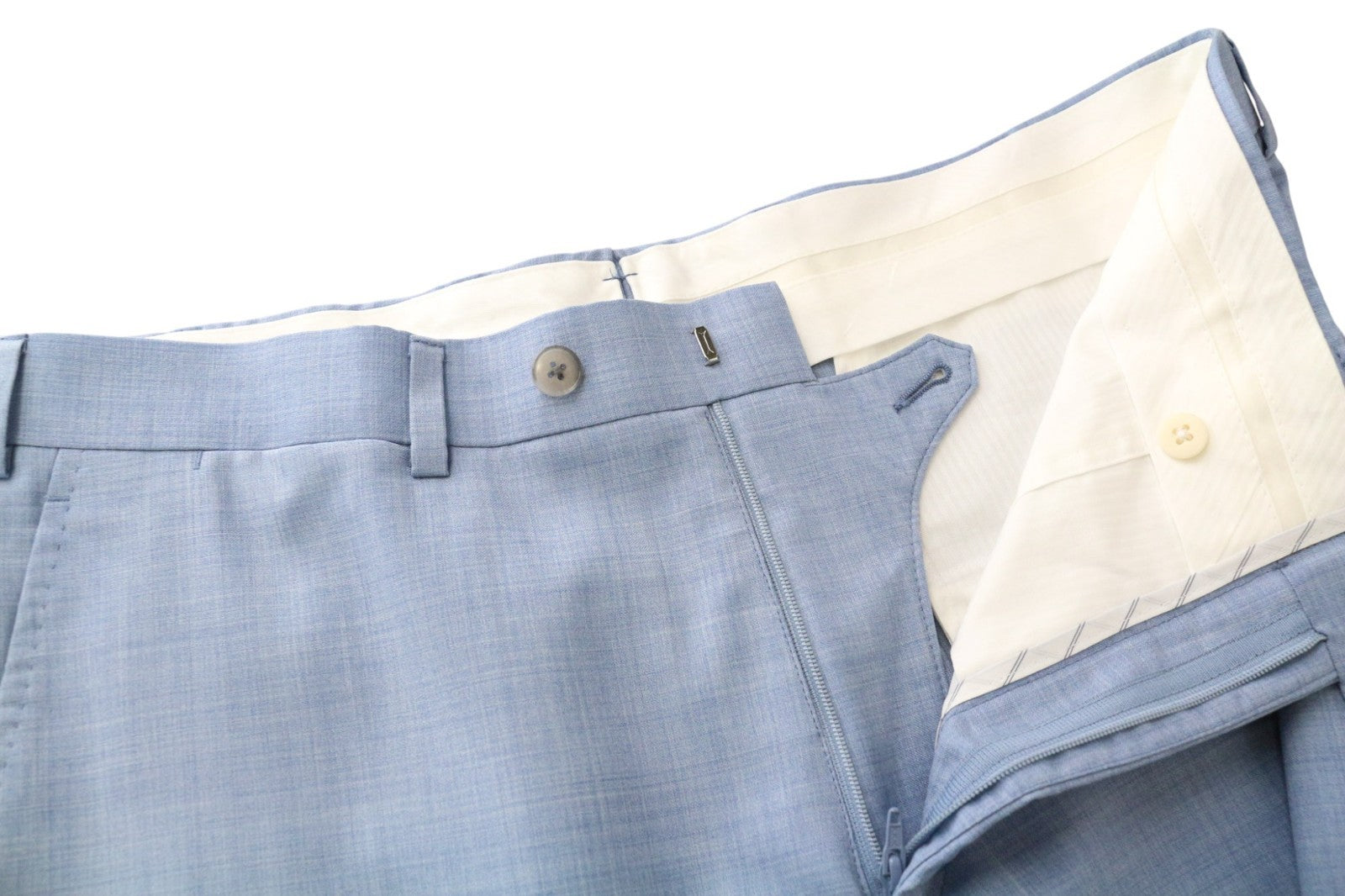 SUITSUPPLY Lazio Men's Suit UK36S Light Blue Pure Wool Slim 2 Piece Classic Set