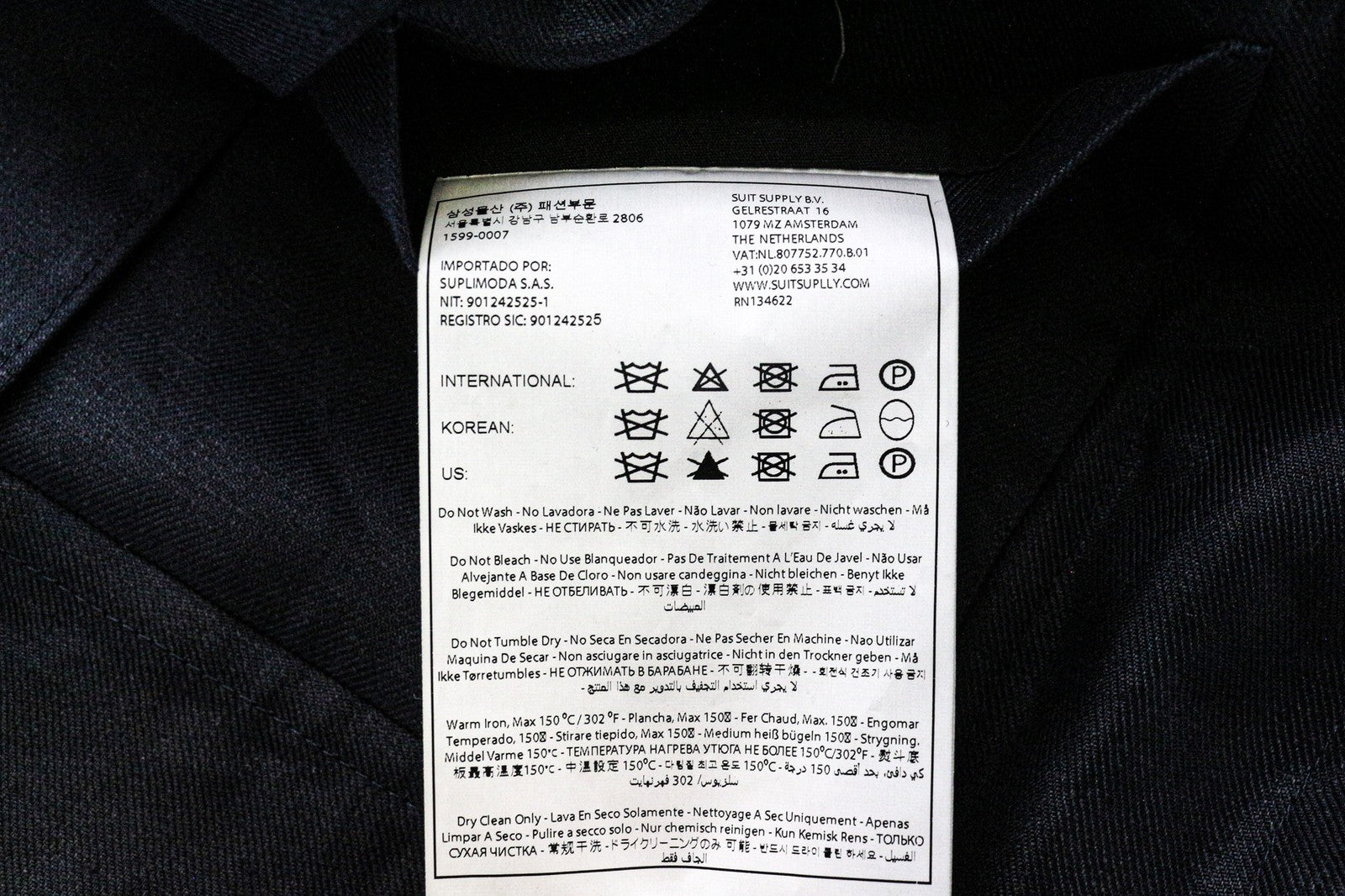 SUITSUPPLY Walter Men's Blazer UK36R Navy Blue Linen Shacket Lightweight