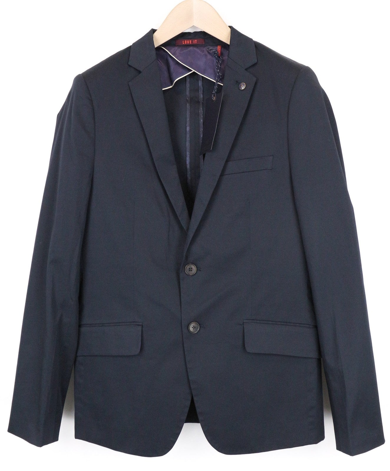 SCOTCH & SODA Ams Couture Men's Blazer S Navy Cotton Stretch Single-Breast Style