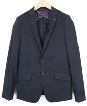 SCOTCH & SODA Ams Couture Men's Blazer S Navy Cotton Stretch Single-Breast Style