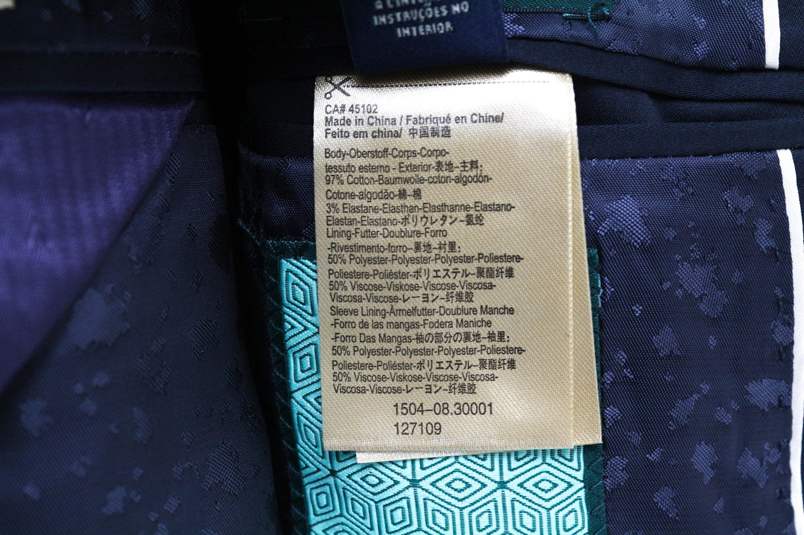 SCOTCH & SODA Ams Couture Men's Blazer S Navy Cotton Stretch Single-Breast Style