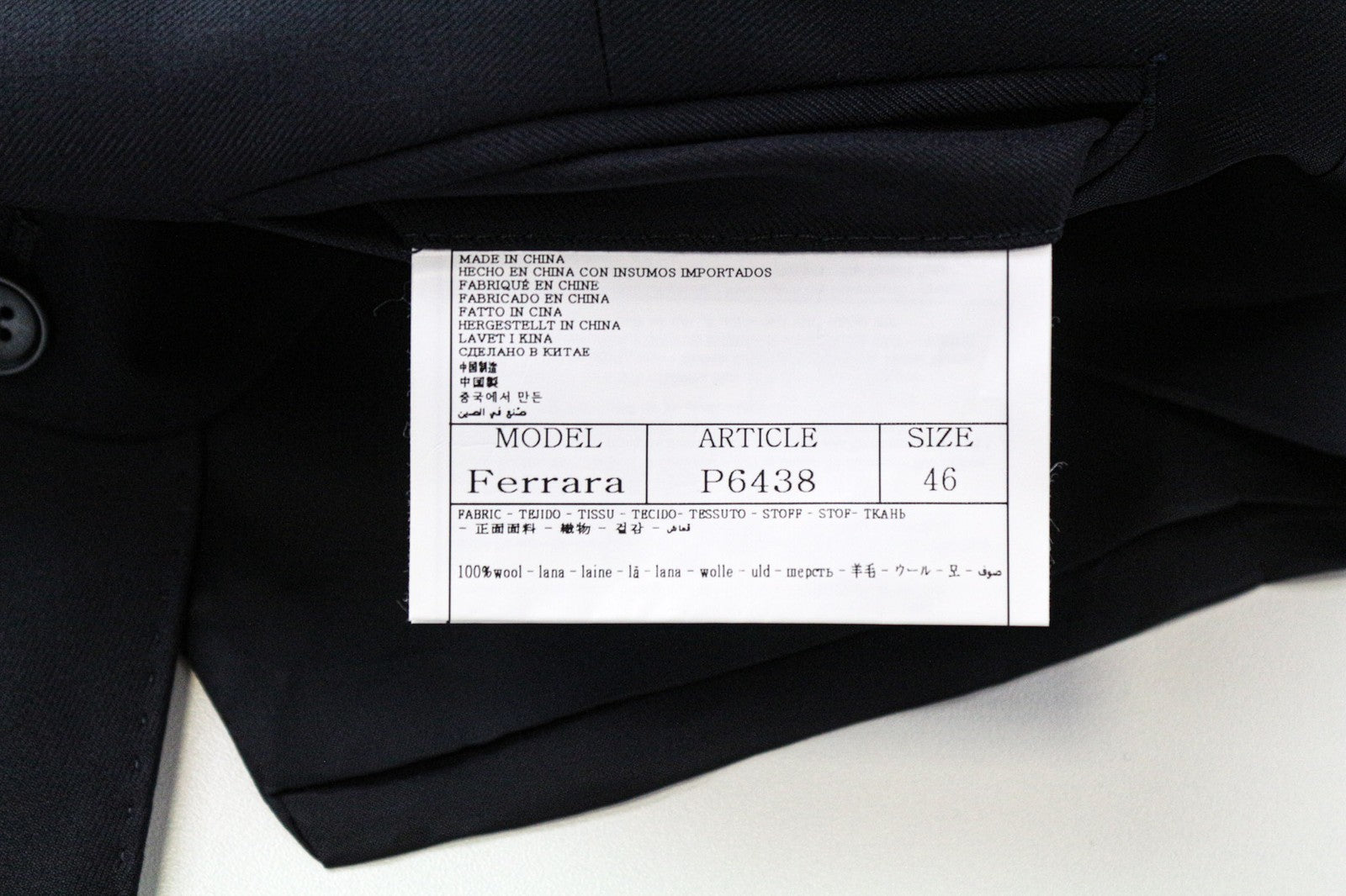 SUITSUPPLY La Spalla Men's Suit UK34S Navy Blue 3 Piece Pure Wool Single-Breast