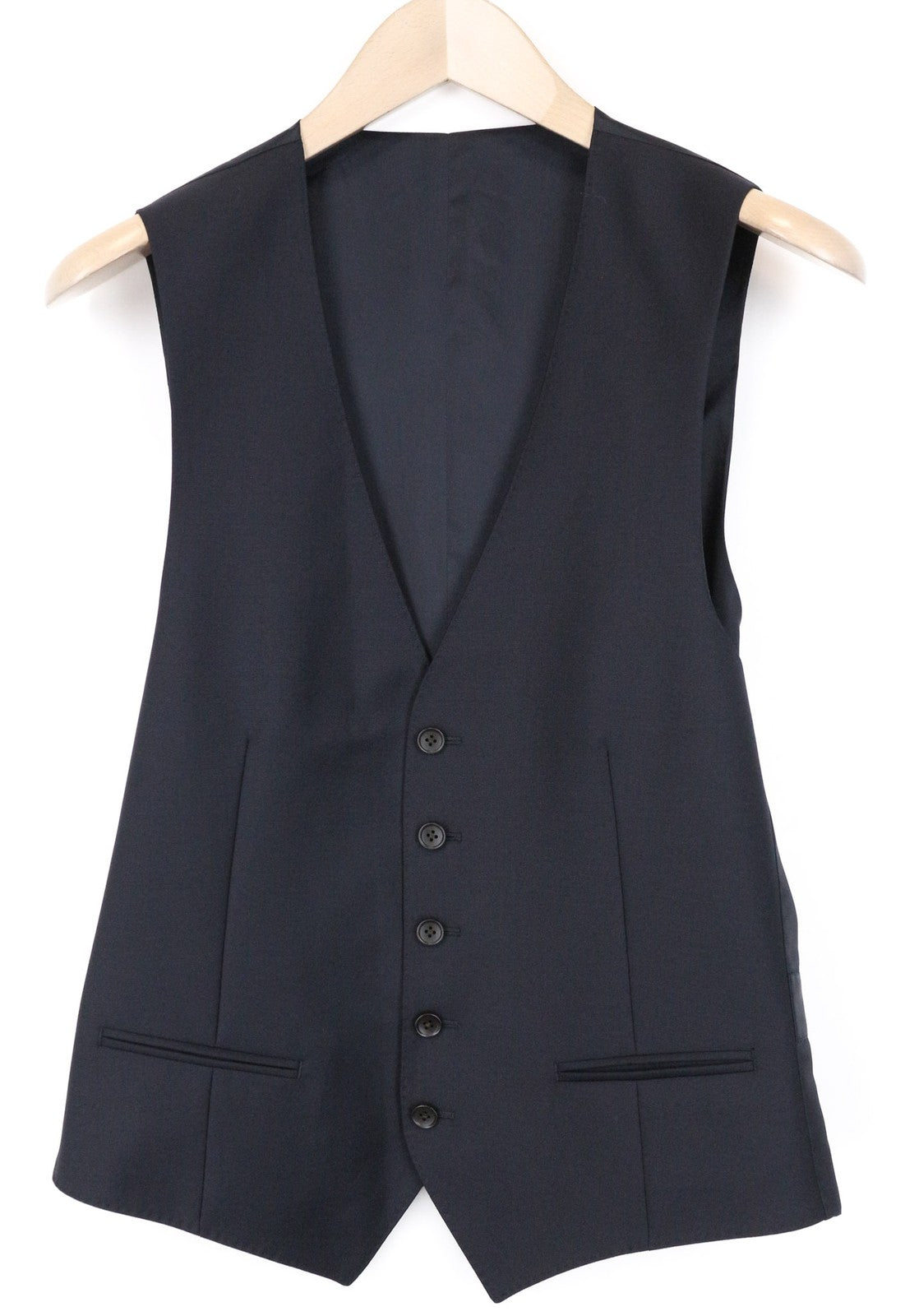 SUITSUPPLY La Spalla Men's Suit UK34S Navy Blue 3 Piece Pure Wool Single-Breast