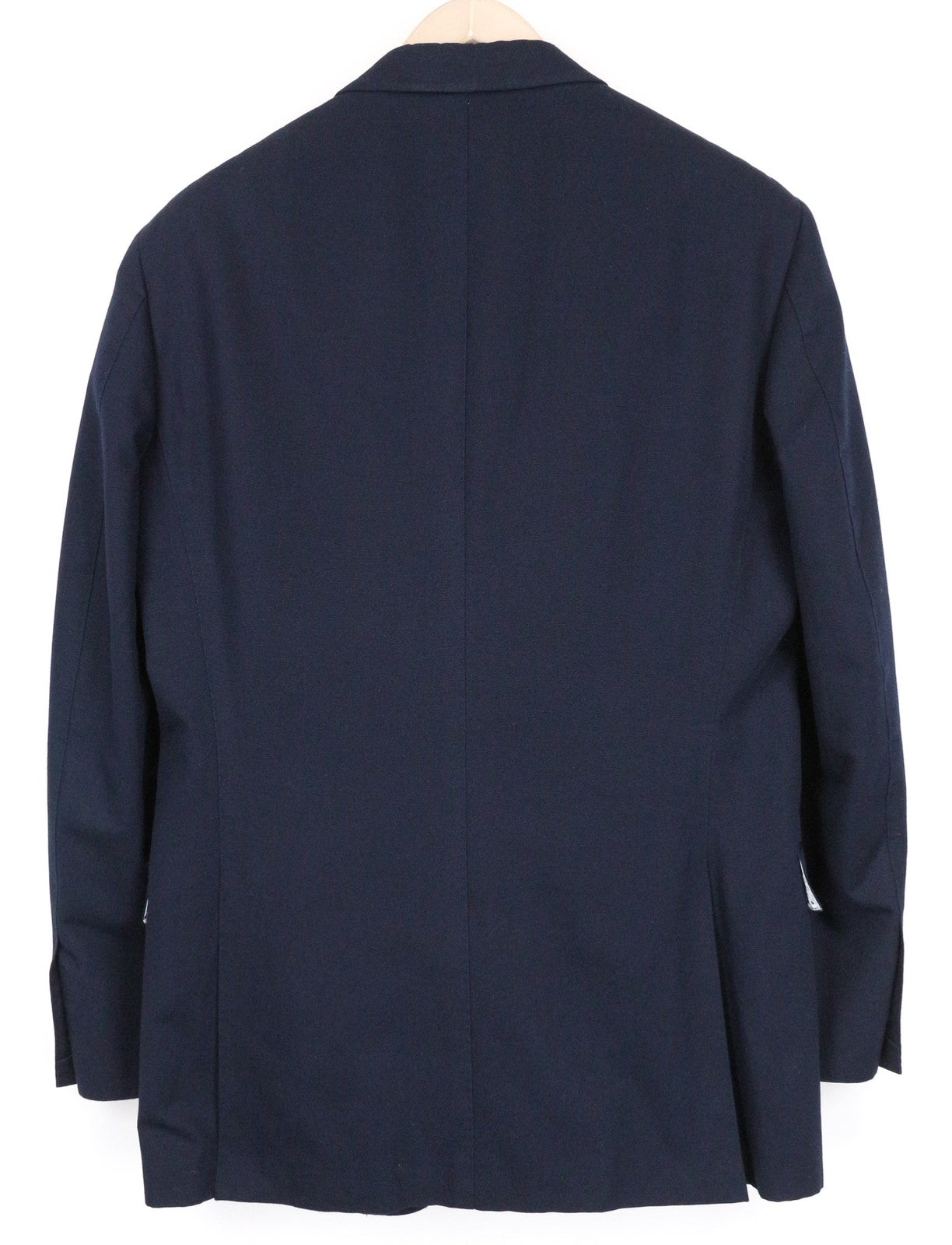 SUITSUPPLY Men's Blazer UK42R Blue Pure Cotton Single-Breast Peak Lapel