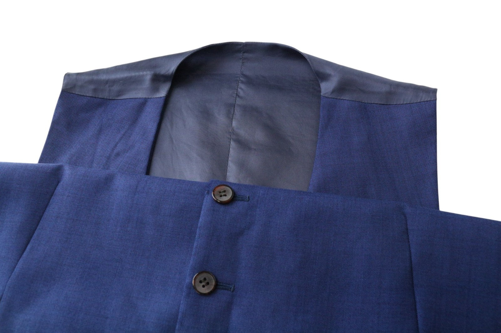 SUITSUPPLY La Spalla Men's Suit UK42R Blue 3 Piece Pure Wool Single-Breasted Set