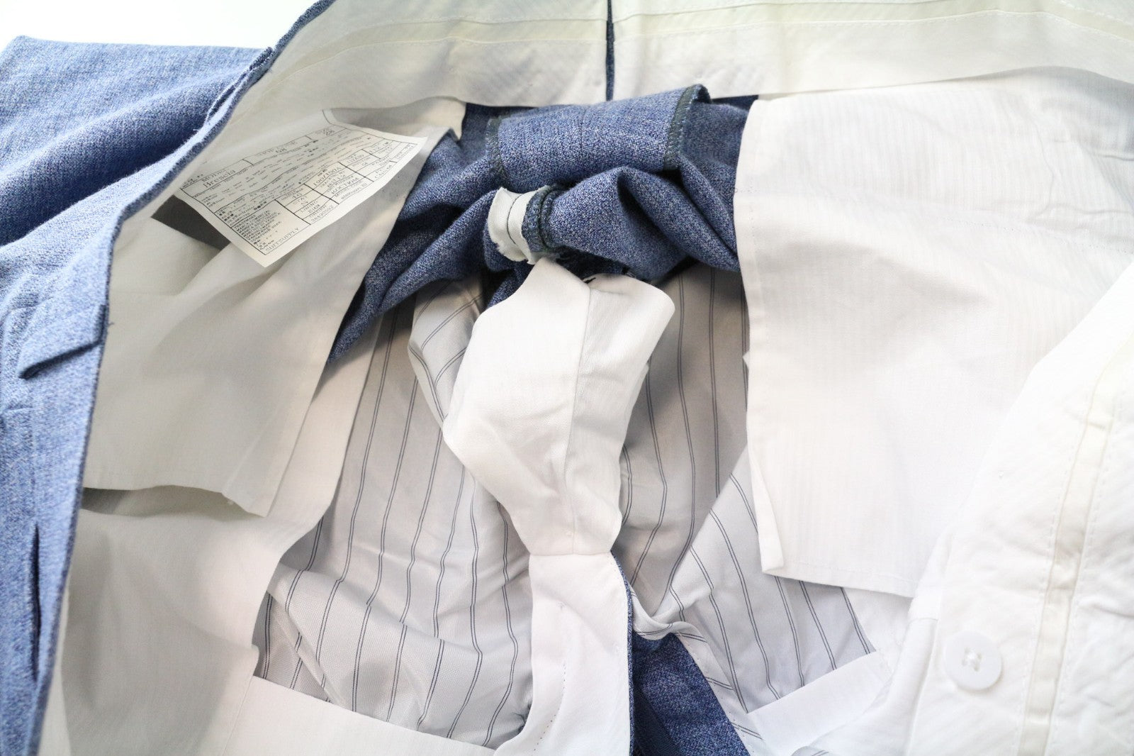 SUITSUPPLY La Spalla Men's Suit UK46R Blue 2 Piece Linen Wool Silk Blend Outfit