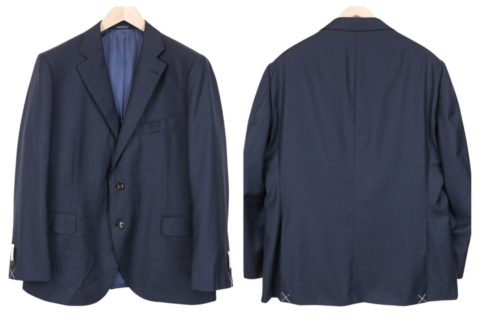 SUITSUPPLY Lazio Men's Suit UK50S Blue Slim 3Pc Perennial S110s Wool Blend