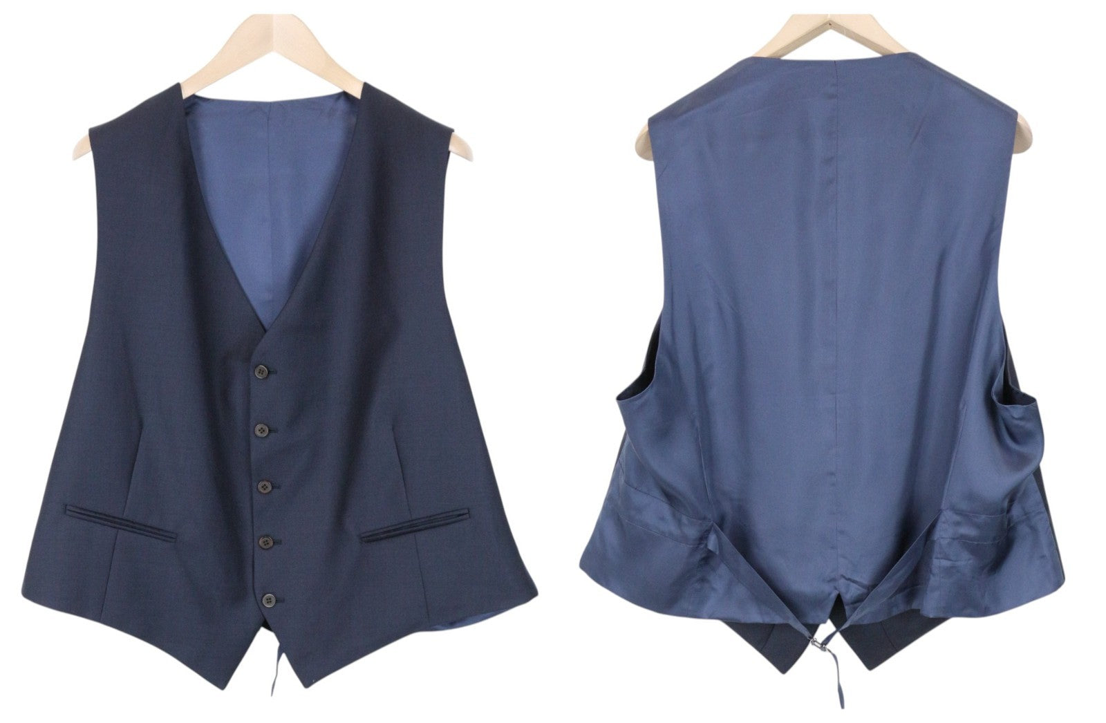 SUITSUPPLY Lazio Men's Suit UK50S Blue Slim 3Pc Perennial S110s Wool Blend