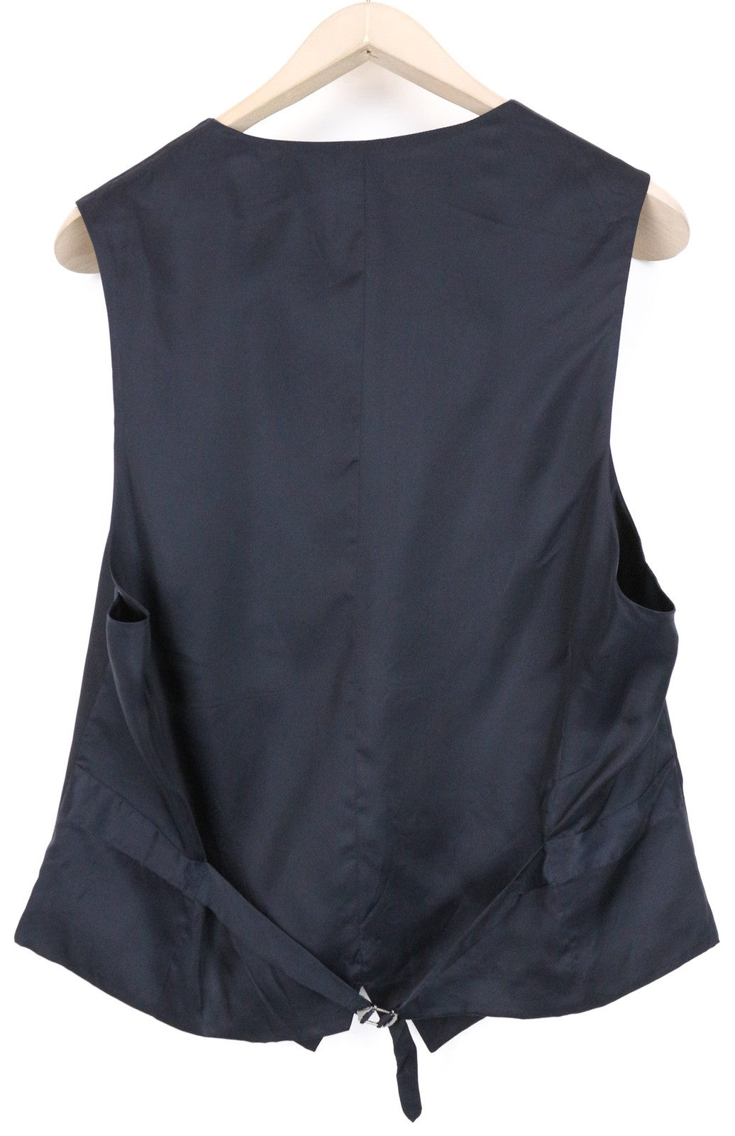 SUITSUPPLY Ferrara Men's Waistcoat UK42R Blue Slim Wool V-Neck Adjustable Fit