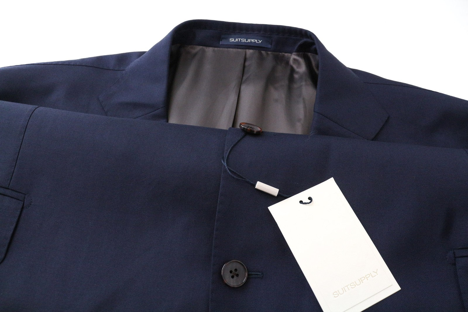 SUITSUPPLY La Spalla Men's Blazer UK56R Slim Wool Navy Blue S110s Formal