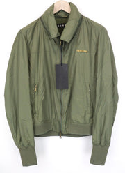 RICHMOND Men's Jacket 48 Green Casual Lightweight Zipped Lined Single-Breasted