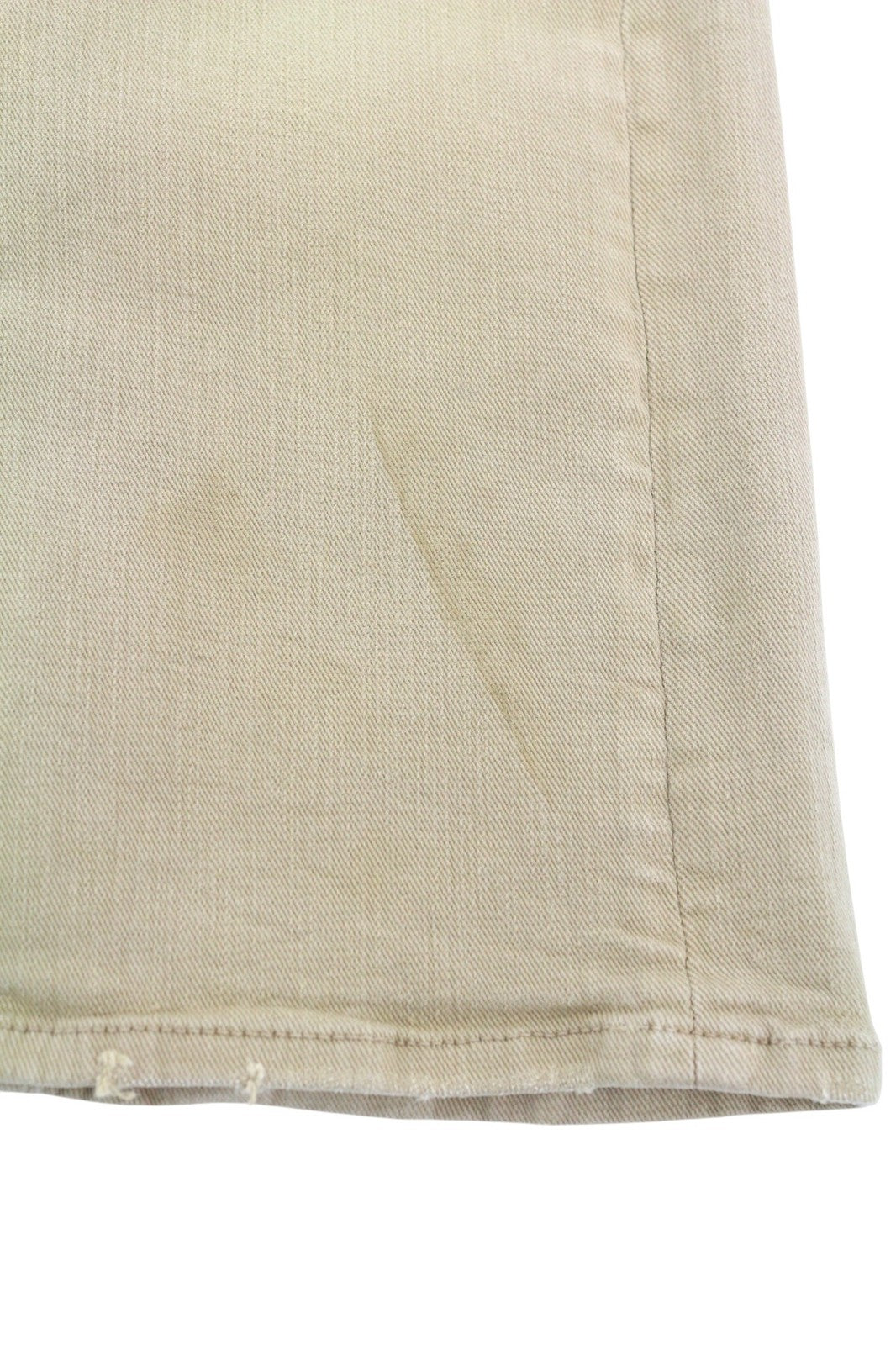 R13 Boy Straight Women Jeans 29 Khaki Stretch Faded Cropped Ankle Length RRP€699