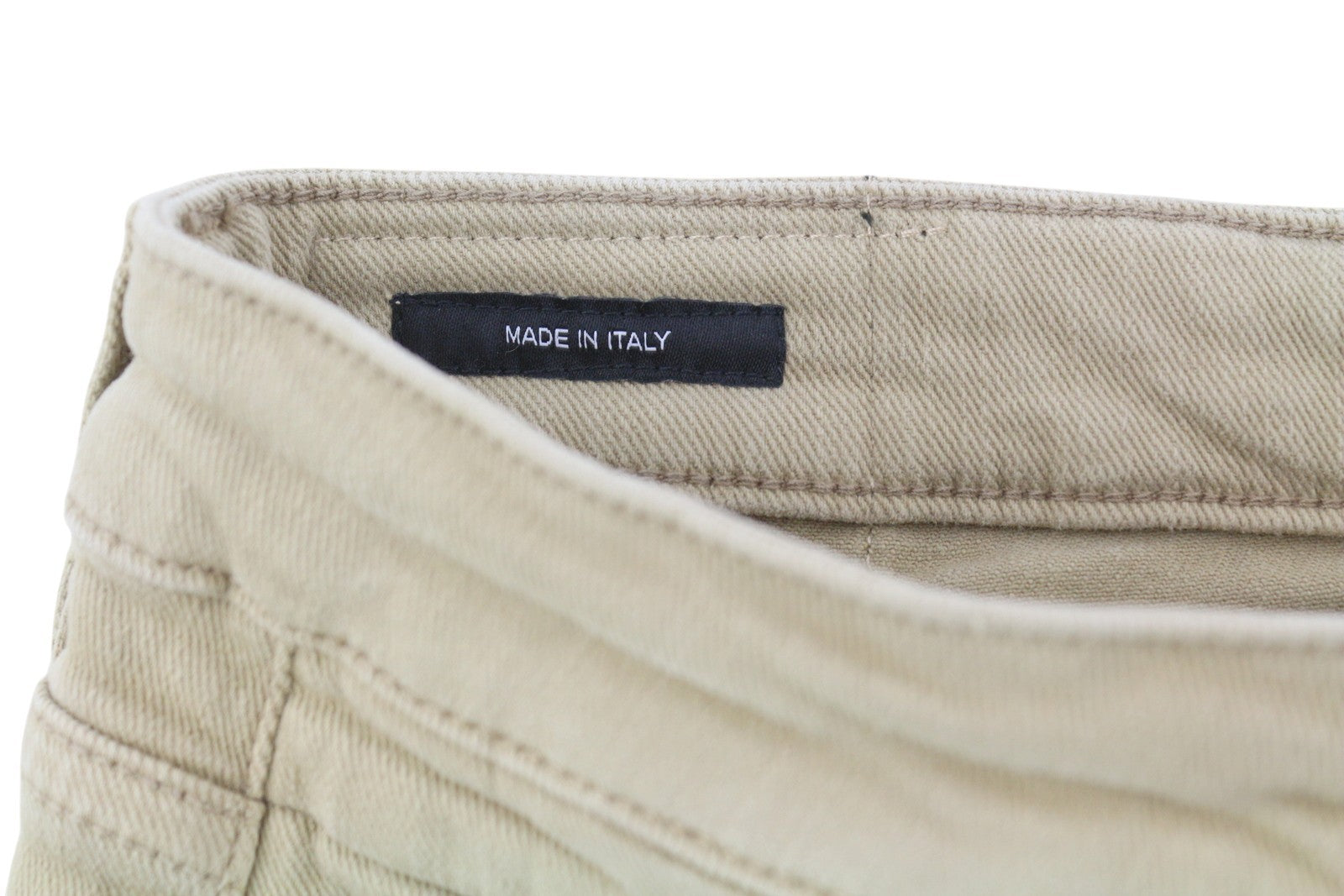 R13 Boy Straight Women Jeans 27 Khaki Stretchy Washed Cropped Ankled RRP€699