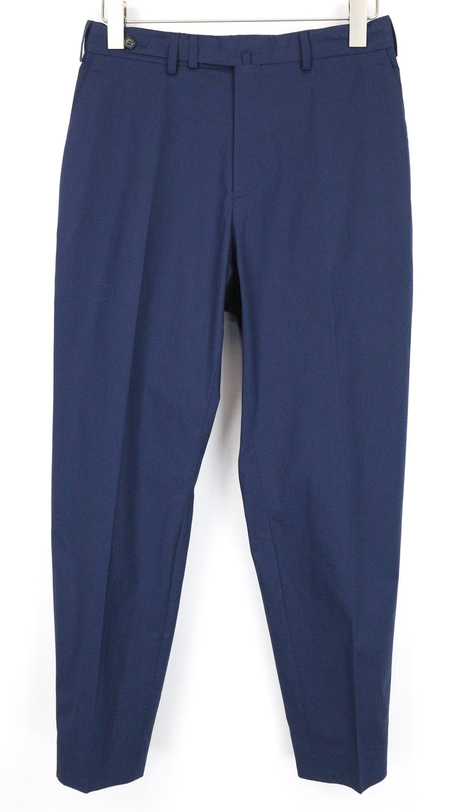 SUITSUPPLY Blake Men's Trousers UK32R Slim Blue Drop-Crotch Stretch Cotton Blend