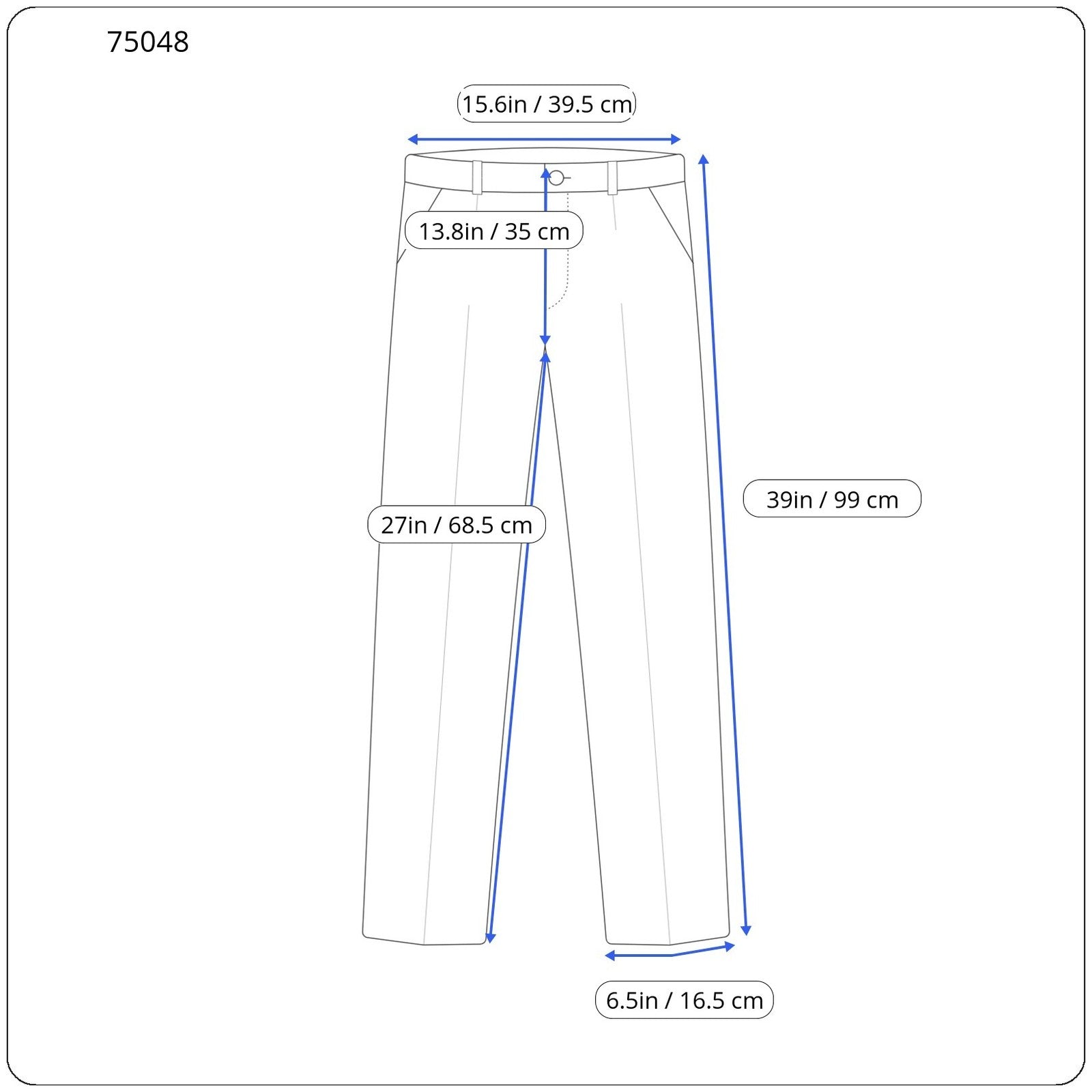 SUITSUPPLY Blake Men's Trousers UK32R Slim Blue Drop-Crotch Stretch Cotton Blend