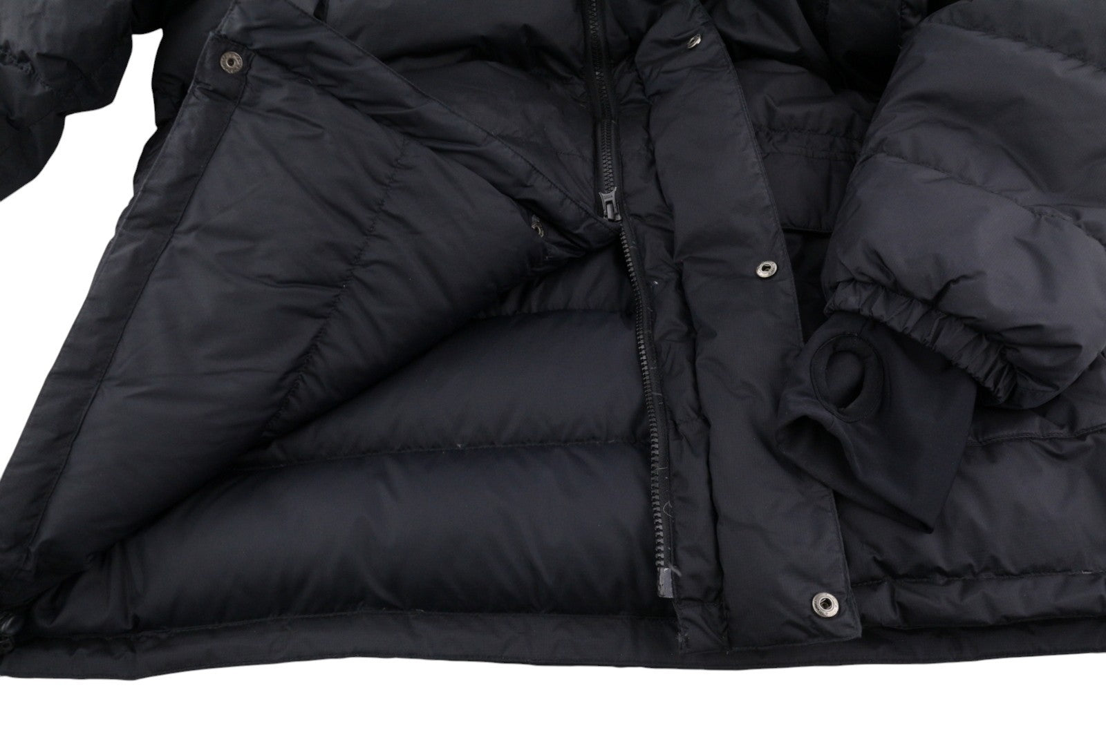 BERGANS OF NORWAY 5331 pūkinė parka vyriška striukė XL, juoda, su gobtuvu, dygsniuota, kompresinė 