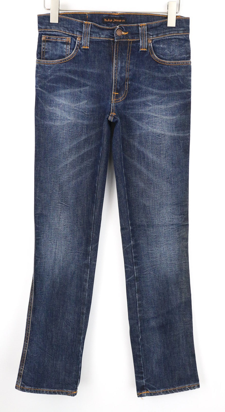 NUDIE JEANS Slim Jim Men's Jeans W30/L32 Slim Fit Washed Blue Cotton Stretch