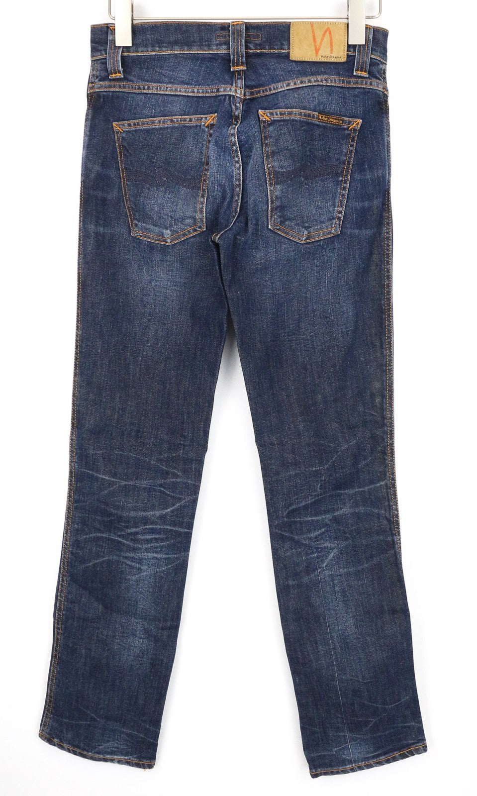 NUDIE JEANS Slim Jim Men's Jeans W30/L32 Slim Fit Washed Blue Cotton Stretch