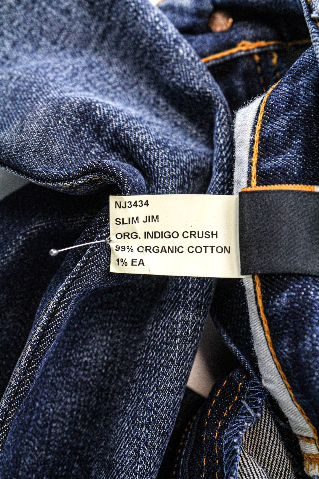 NUDIE JEANS Slim Jim Men's Jeans W30/L32 Slim Fit Washed Blue Cotton Stretch