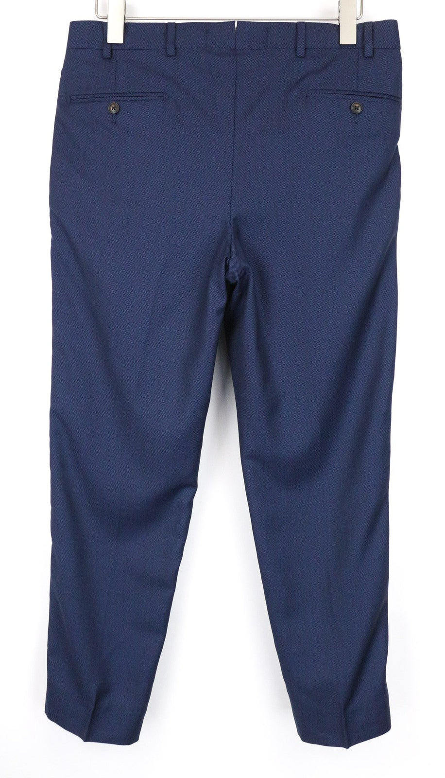 SUITSUPPLY La Spalla Men's Suit UK34S Slim 2Pc Blue Wool Bird's Eye Check S130