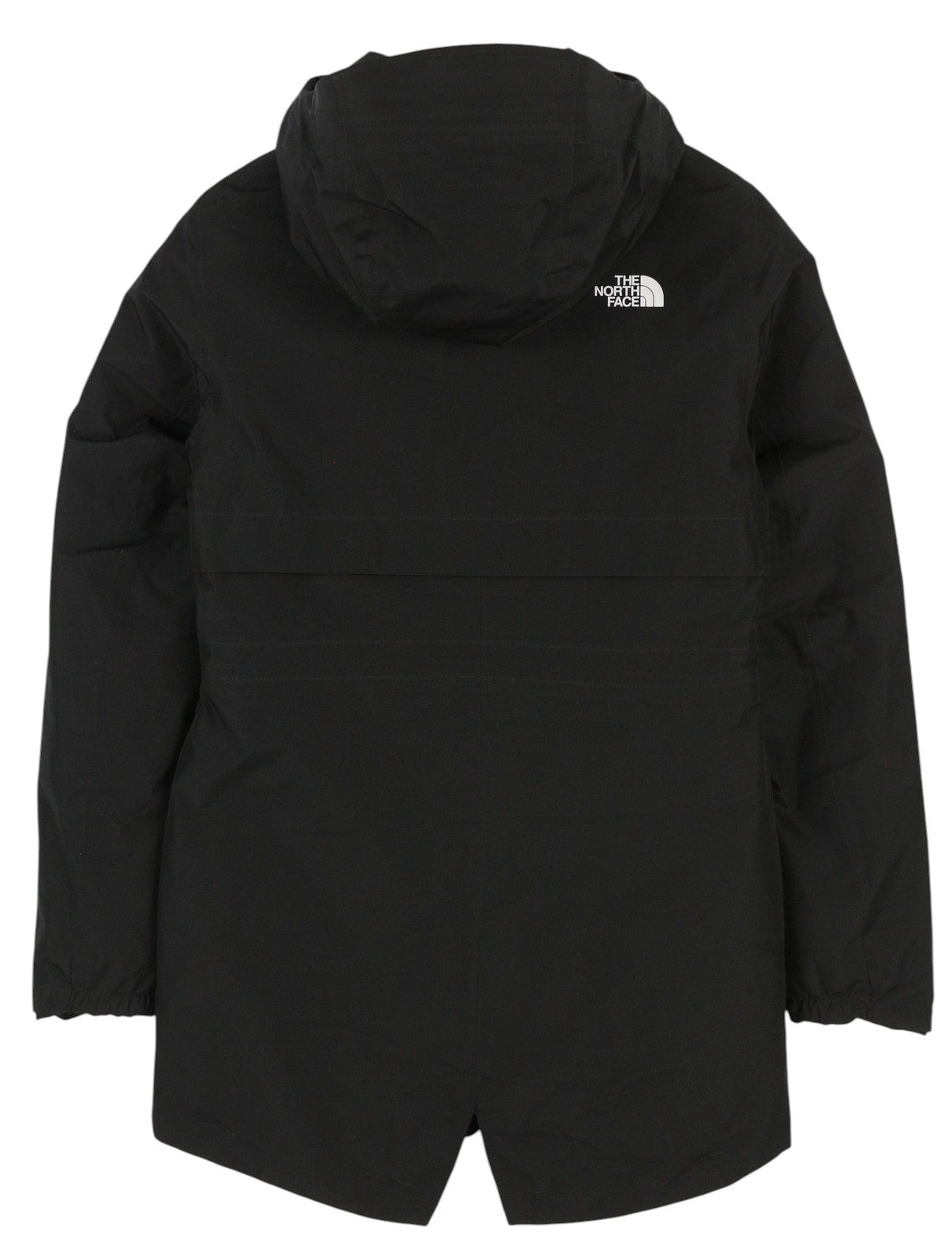 „The North Face Hikesteller“ izoliuota parka moterims, XS dydžio, juoda, su gobtuvu, sausos ventiliacijos funkcija. 