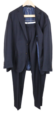 SUITSUPPLY Havana Blueline Men's Suit UK52R Navy Pure Wool Two Piece Classic