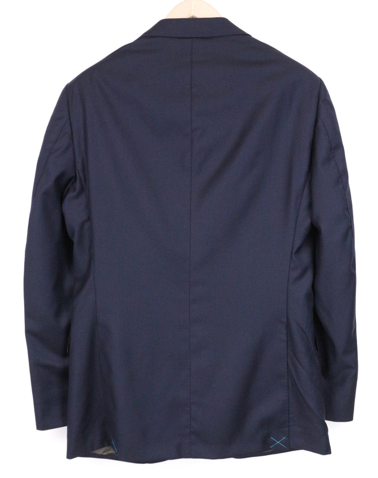 SUITSUPPLY Napoli Men's Suit UK38R Navy Blue Pure Wool Notch Lapel 2-Piece Lined