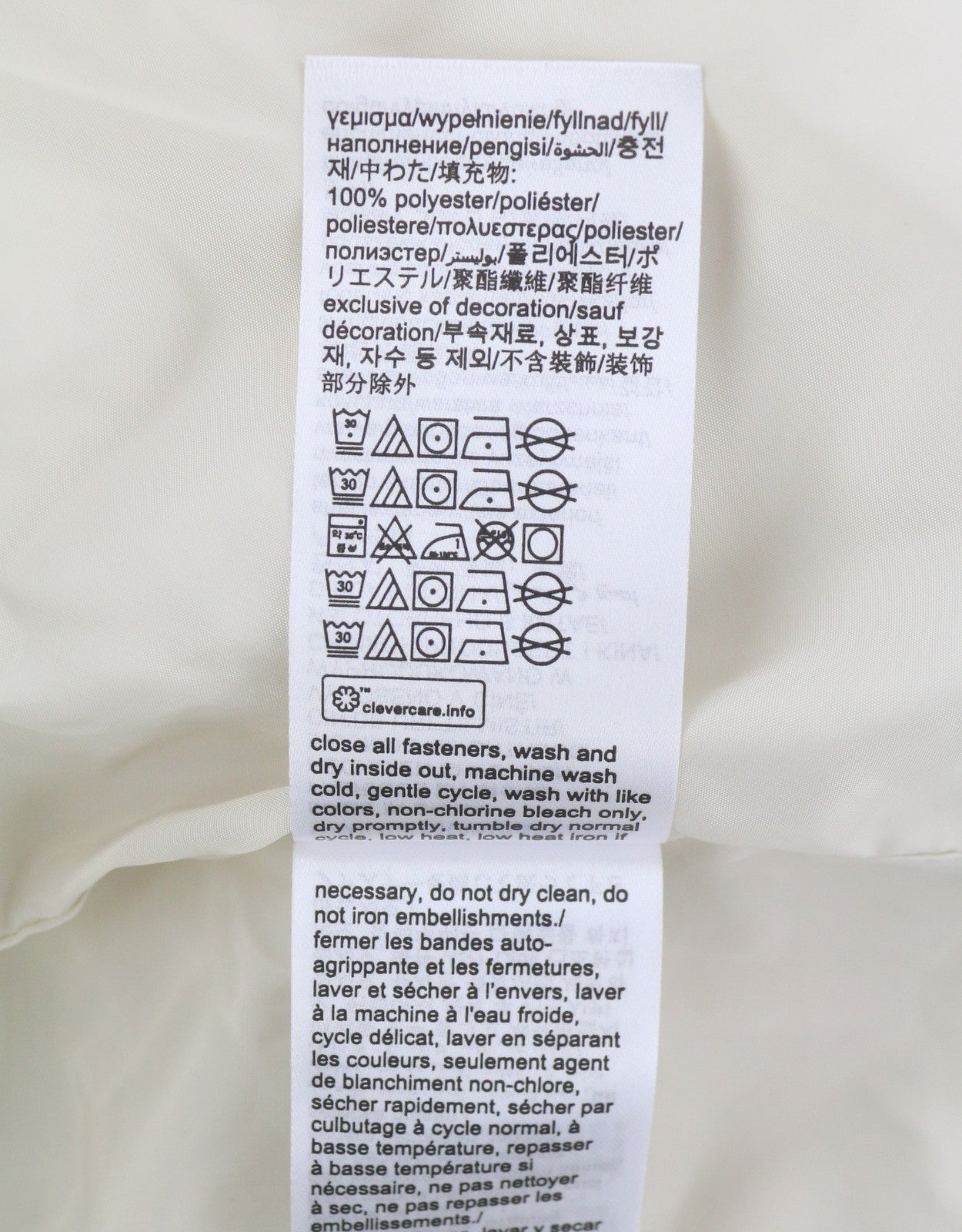 CALVIN KLEIN Bold Disrupted Logo vyriška striukė L, balta, izoliuota, dygsniuota, RRP 365 € 