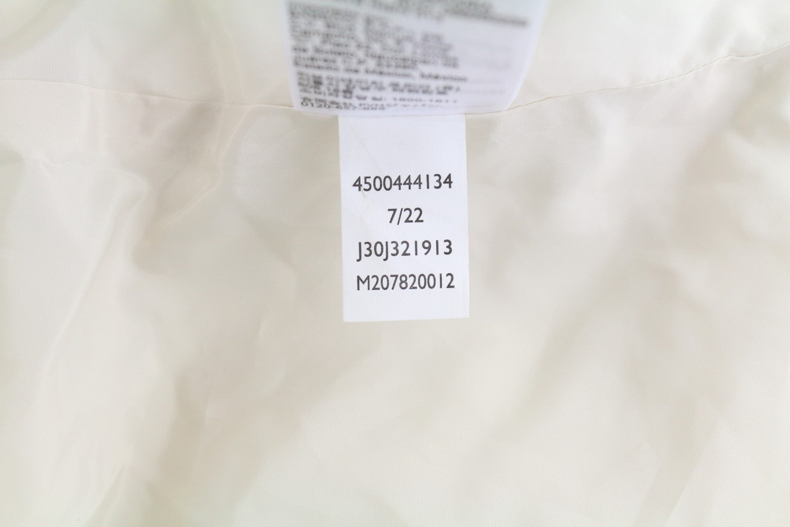 CALVIN KLEIN Bold Disrupted Logo vyriška striukė L, balta, izoliuota, dygsniuota, RRP 365 € 