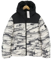 CALVIN KLEIN gofruotas nailoninis spalvotas dygsniuotas vyriškas švarkas, 2XL, raštuotas, RRP 325 € 