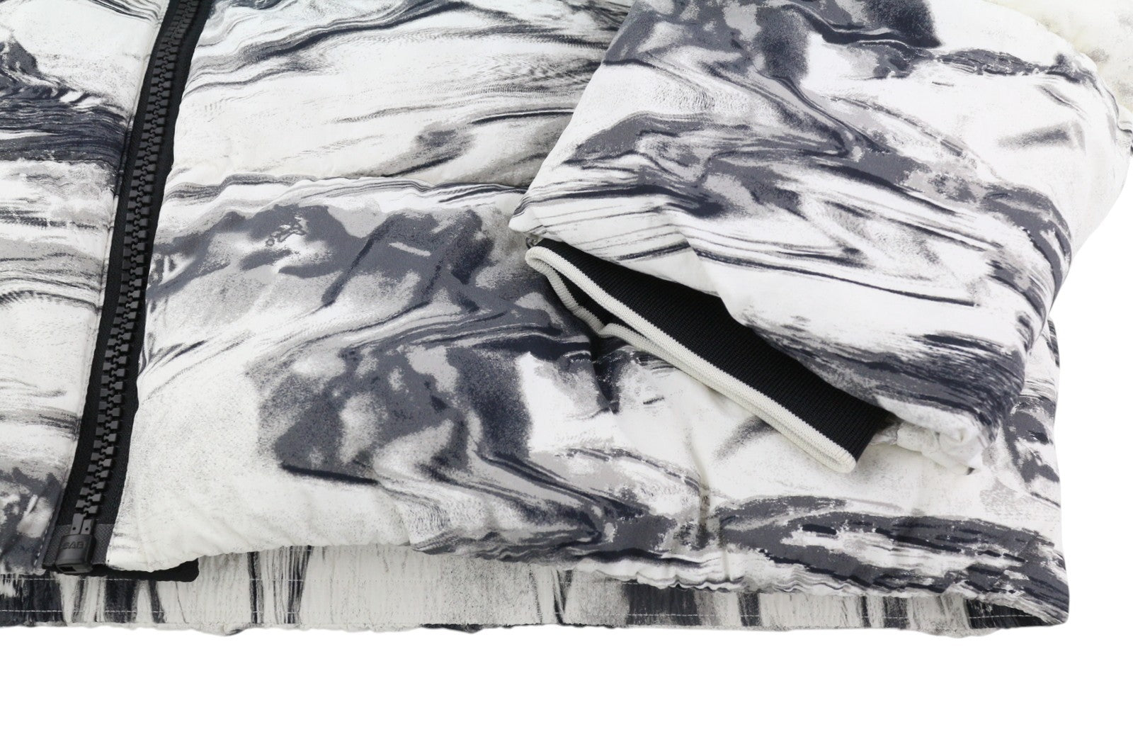 CALVIN KLEIN gofruotas nailoninis spalvotas dygsniuotas vyriškas švarkas, 2XL, raštuotas, RRP 325 € 