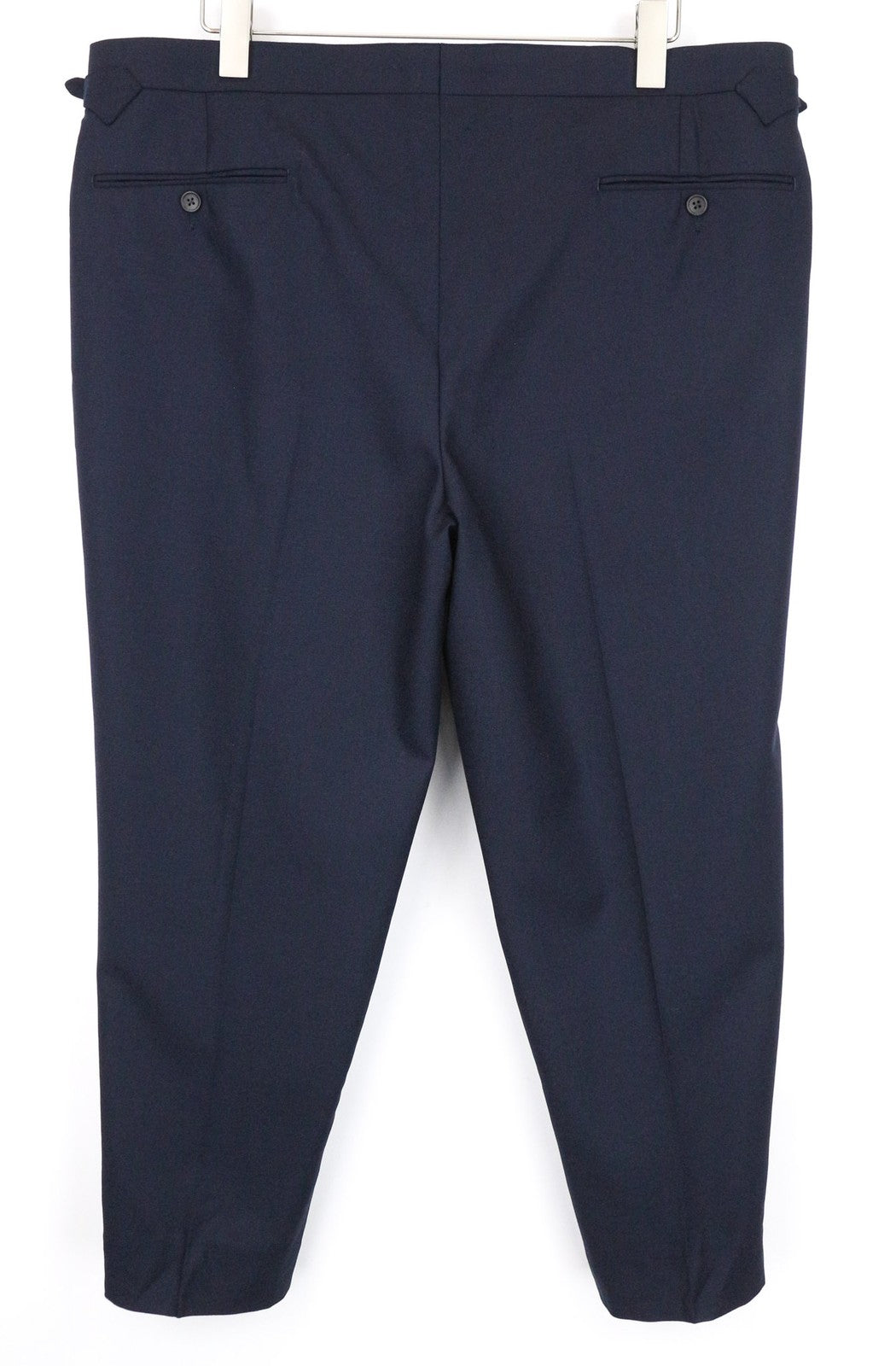 SUITSUPPLY Vigo Men's Trousers UK40R Navy Wool Side Adjusters Pleated Front