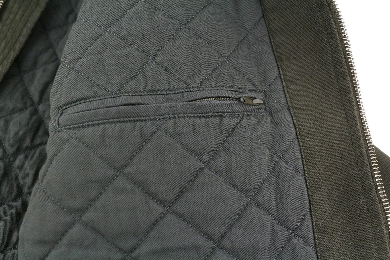 NUDIE JEANS vyriška striukė M pilka su užtrauktuku ir kišenėmis, pamušalu, lengva bomber striukė 