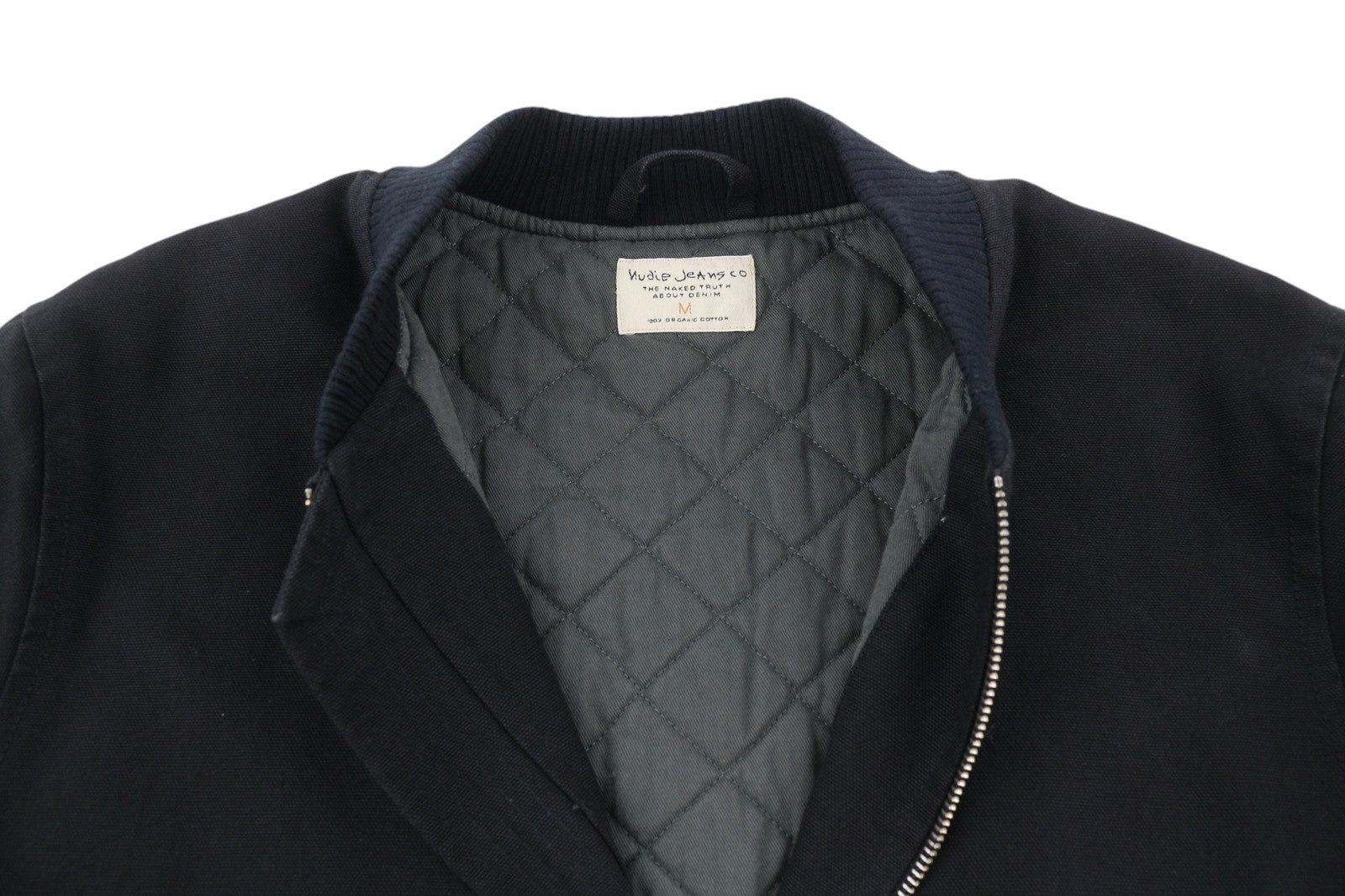 NUDIE JEANS vyriška striukė M, juoda, su pilnu užtrauktuku, užlopytomis kišenėmis, pamušalu, lengva bomber striukė 