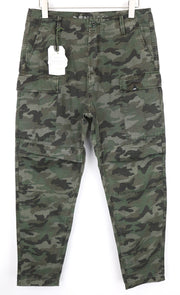 DENHAM Nato Men's Cargo Trousers W29/L34 Green Camouflage Pure Cotton