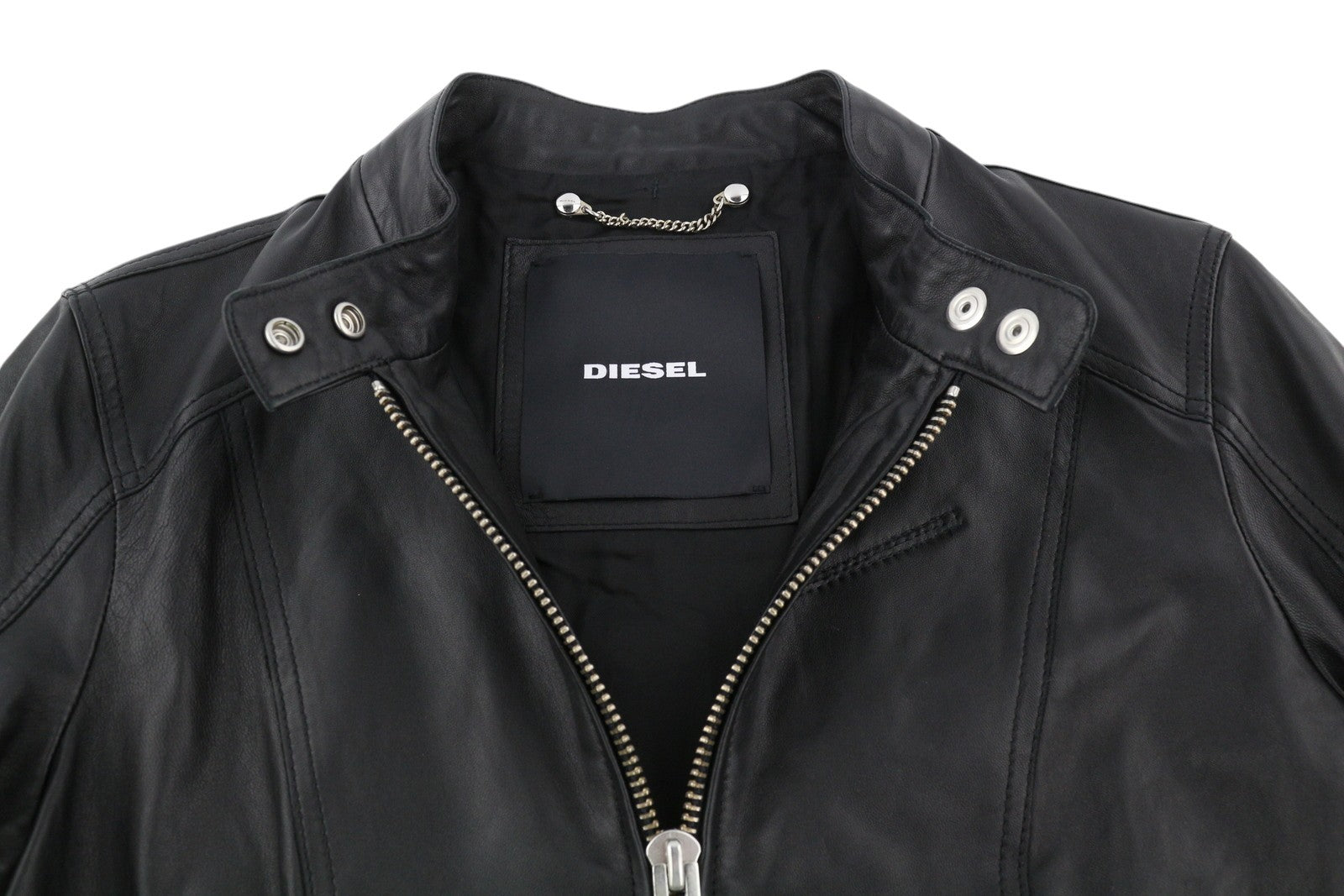 DIESEL R-Lory moteriška striukė M, juoda, ėriuko odos, lengva, su užtrauktuku, RRP 550 € 