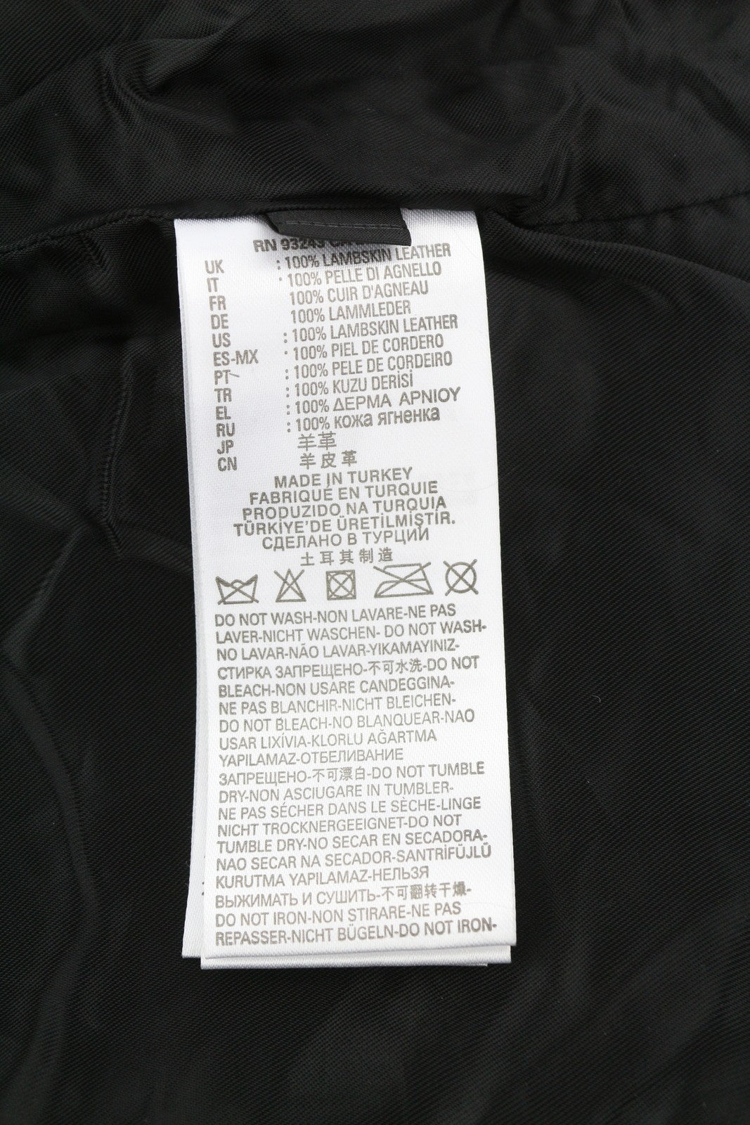 DIESEL R-Lory moteriška striukė M, juoda, ėriuko odos, lengva, su užtrauktuku, RRP 550 € 