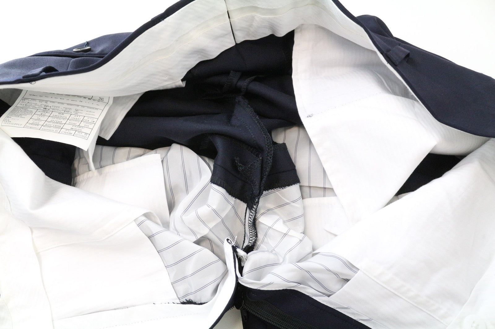 SUITSUPPLY Ferrara Men's Suit UK42S Wool Navy Blue 2-Piece Suit with Waistcoat