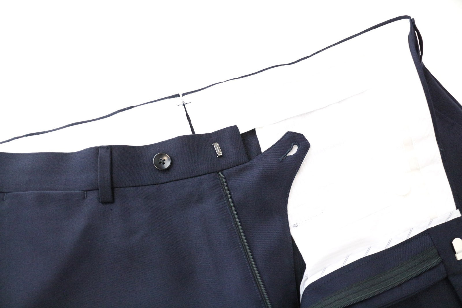 SUITSUPPLY Ferrara Men's Suit UK42S Wool Navy Blue 2-Piece Suit with Waistcoat