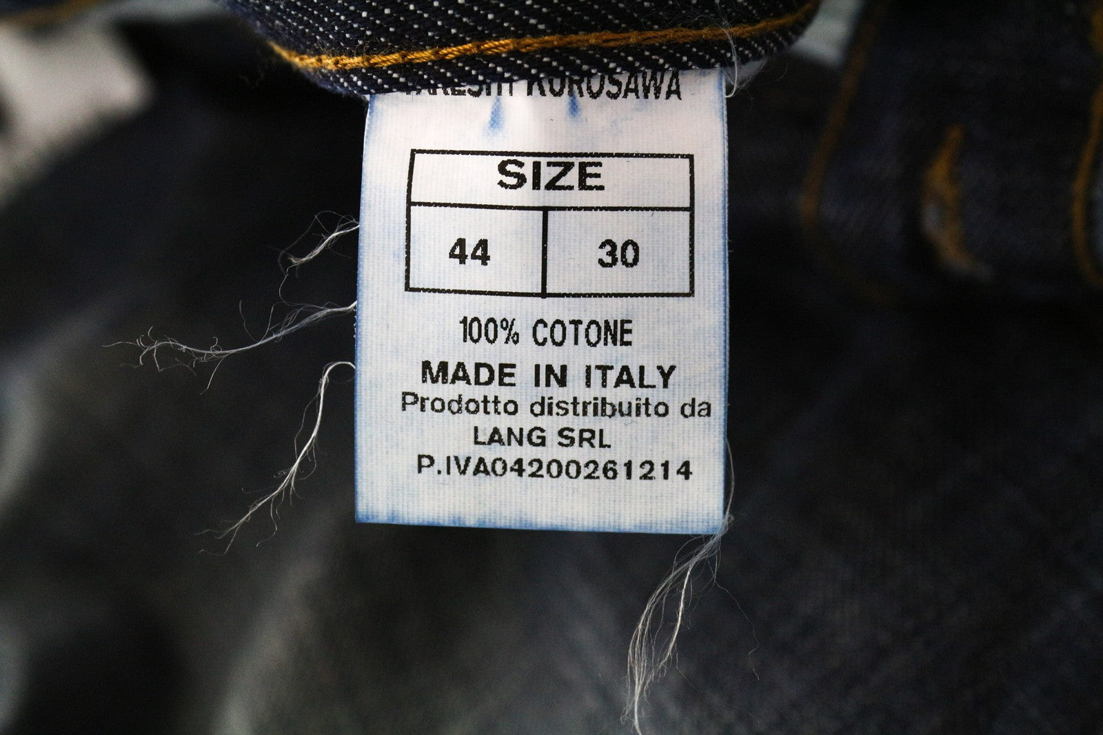 TAKESHY KUROSAWA Men's Jeans W30 Slim Cut Dark Blue Pure Cotton Classic Washed