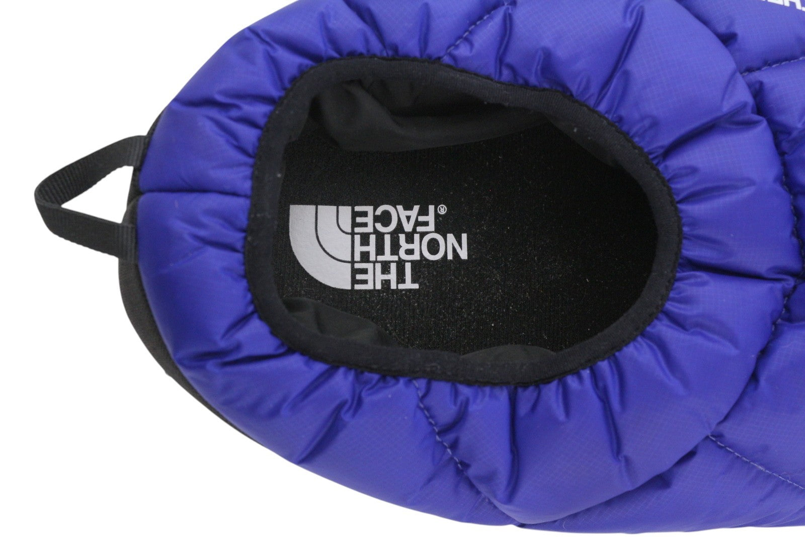 „THE NORTH FACE NSE“ palapinės-mulo vyriški batai su plokščiapadžiais gobtuvais, 47/48 dydžio, mėlyni ir juodi, dygsniuoti šlepečiai su logotipu. 