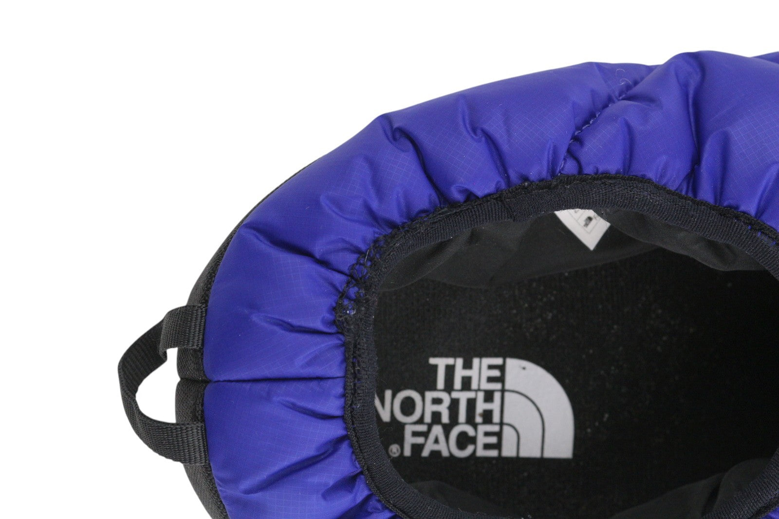„THE NORTH FACE NSE“ palapinės-mulo vyriški batai su plokščiapadžiais gobtuvais, 47/48 dydžio, mėlyni ir juodi, dygsniuoti šlepečiai su logotipu. 
