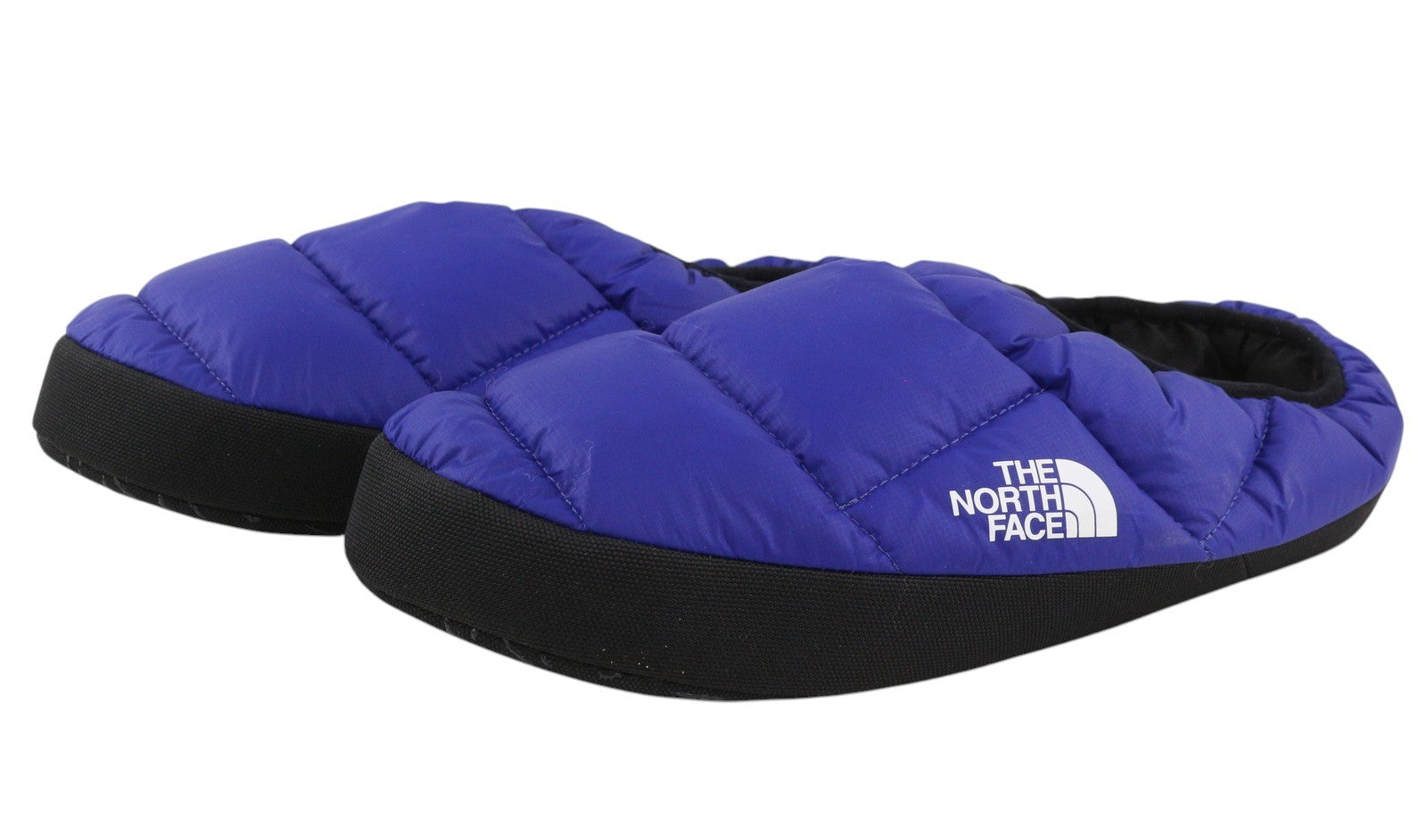 „THE NORTH FACE NSE“ palapinės-mulo vyriški batai su plokščiapadžiais gobtuvais, 47/48 dydžio, mėlyni ir juodi, dygsniuoti šlepečiai su logotipu. 