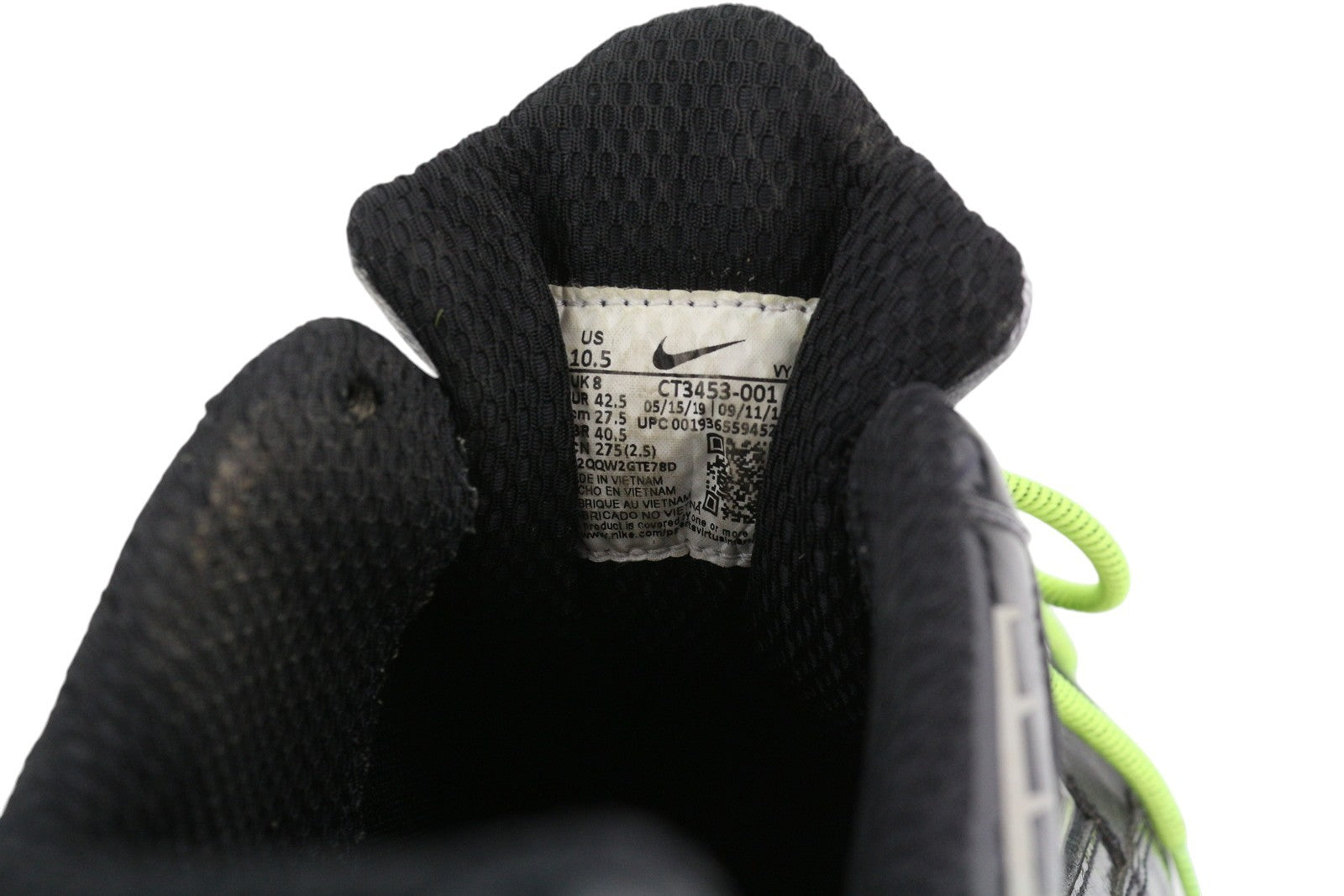 NIKE SHOX vyriški sportbačiai, žemapadžiai, suvarstomi, migdolų nosimis, EU42.5, juodi 